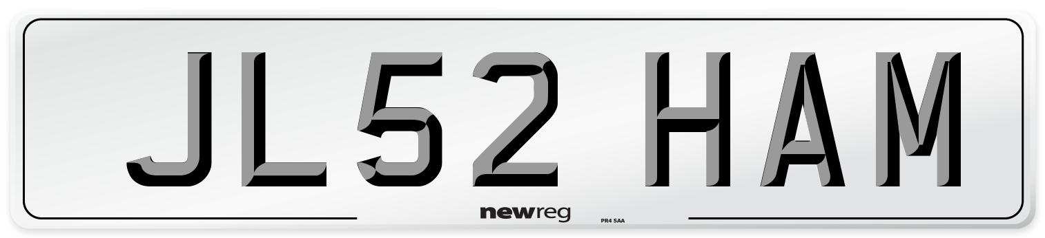 JL52 HAM Number Plate from New Reg